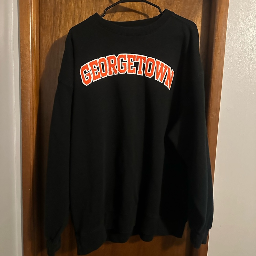 Jansport Black and Orange Georgetown Crewneck Sweater